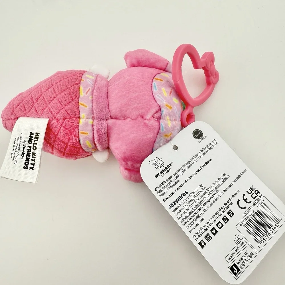 My Melody‎ Hello Kitty & Friends Sanrio Clip Backpack Charm Keychain Plush NWT E